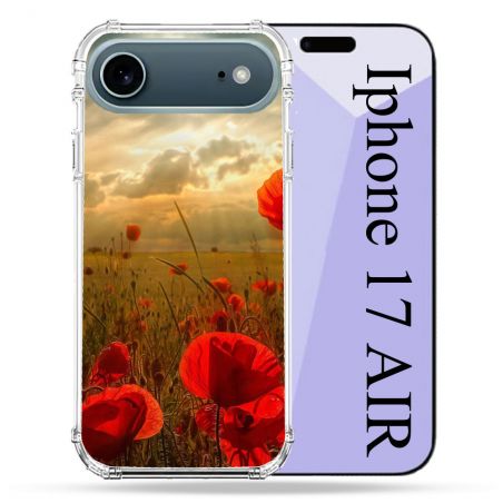 Coque Renforcée Magsafe Pour Iphone 17 Air Fleur Coquelicot