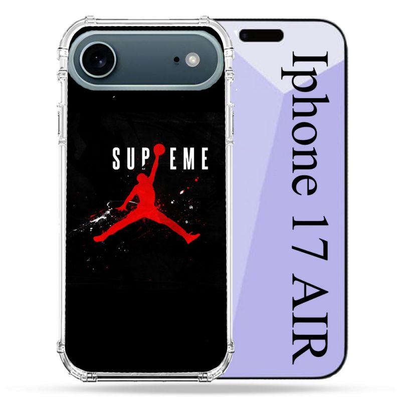 Coque Renforcée Magsafe Pour Iphone 17 Air Jordan Supreme Noir