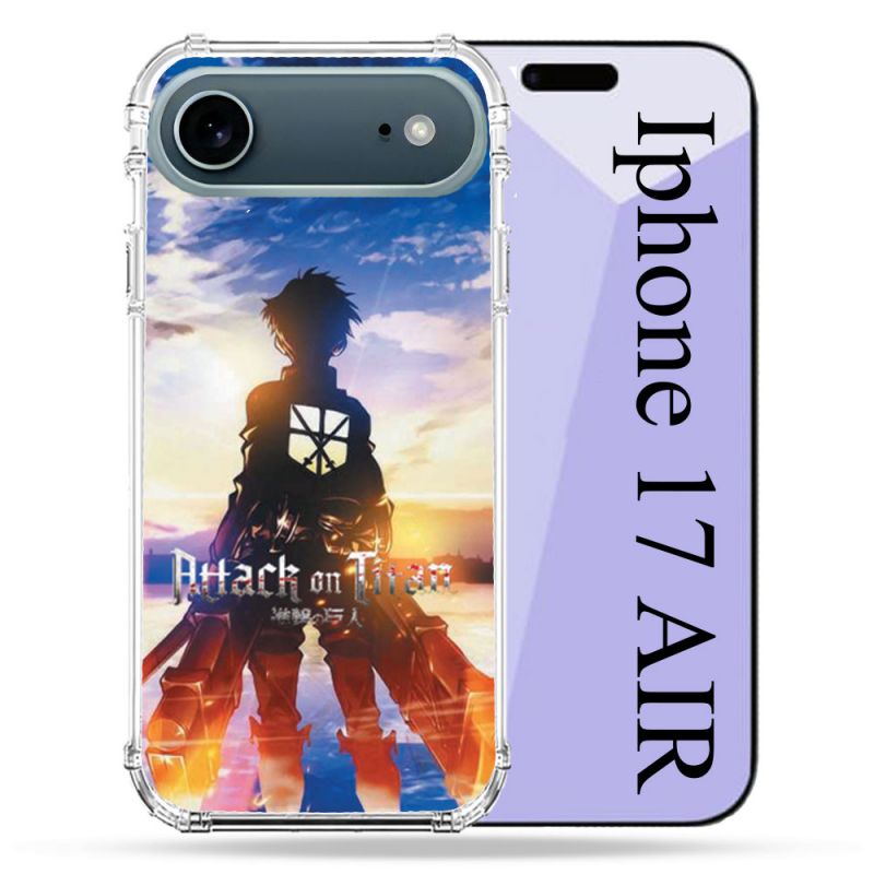 Coque Renforcée Magsafe Pour Iphone 17 Air Manga Attaque Titans Soleil