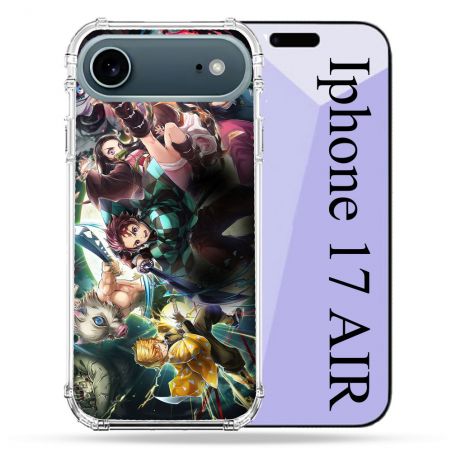 Coque Renforcée Magsafe Pour Iphone 17 Air Manga Demon Slayer Groupe
