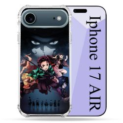 Coque Renforcée Magsafe Pour Iphone 17 Air Manga Demon Slayer Noir