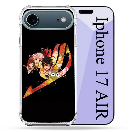 Coque Renforcée Magsafe Pour Iphone 17 Air Manga Fairy Tail Logo Noir