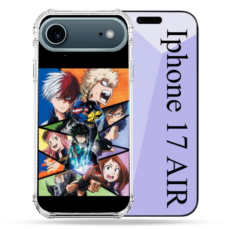 Coque Renforcée Magsafe Pour Iphone 17 Air Manga My Hero Academia Noir