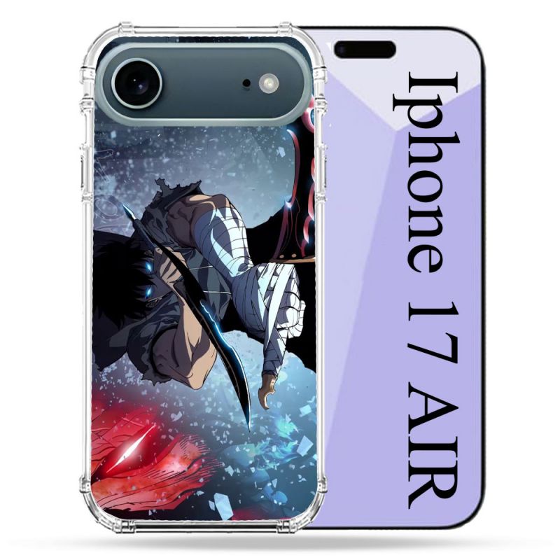 Coque Renforcée Magsafe Pour Iphone 17 Air Manga Solo Leveling Sung Epee