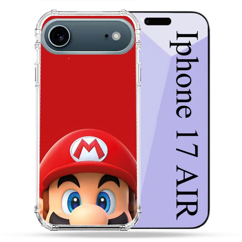 Coque Renforcée Magsafe Pour Iphone 17 Air Mario Rouge