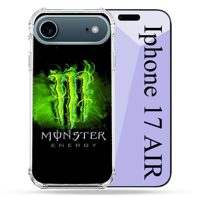 Coque Renforcée Magsafe Pour Iphone 17 Air Monster Energy Vert