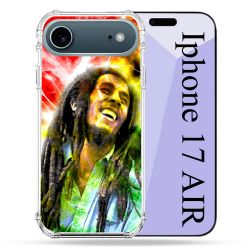 Coque Renforcée Magsafe Pour Iphone 17 Air Musique Bob Marley Color