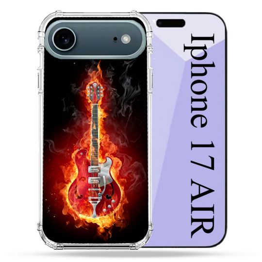 Coque Renforcée Magsafe Pour Iphone 17 Air Musique Guitare Electrique