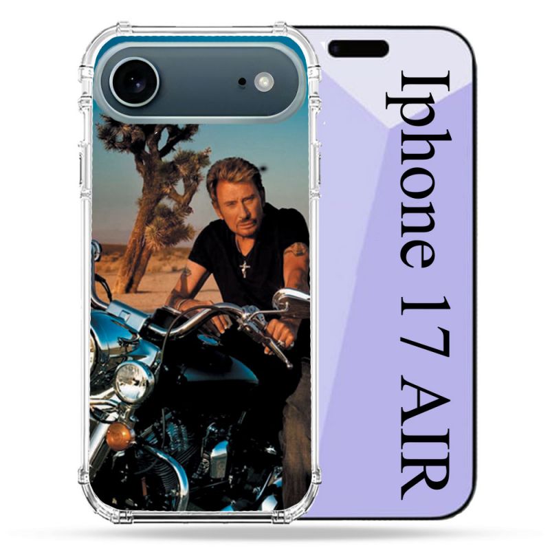 Coque Renforcée Magsafe Pour Iphone 17 Air Musique Johnny Hallyday Moto