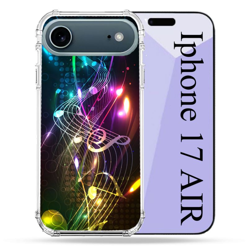 Coque Renforcée Magsafe Pour Iphone 17 Air Musique Partition Multicolore