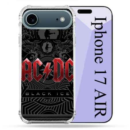 Coque Renforcée Magsafe Pour Iphone 17 Air Musique Rock ACDC Rouge