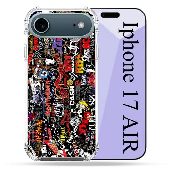 Coque Renforcée Magsafe Pour Iphone 17 Air Musique Rock Groupe