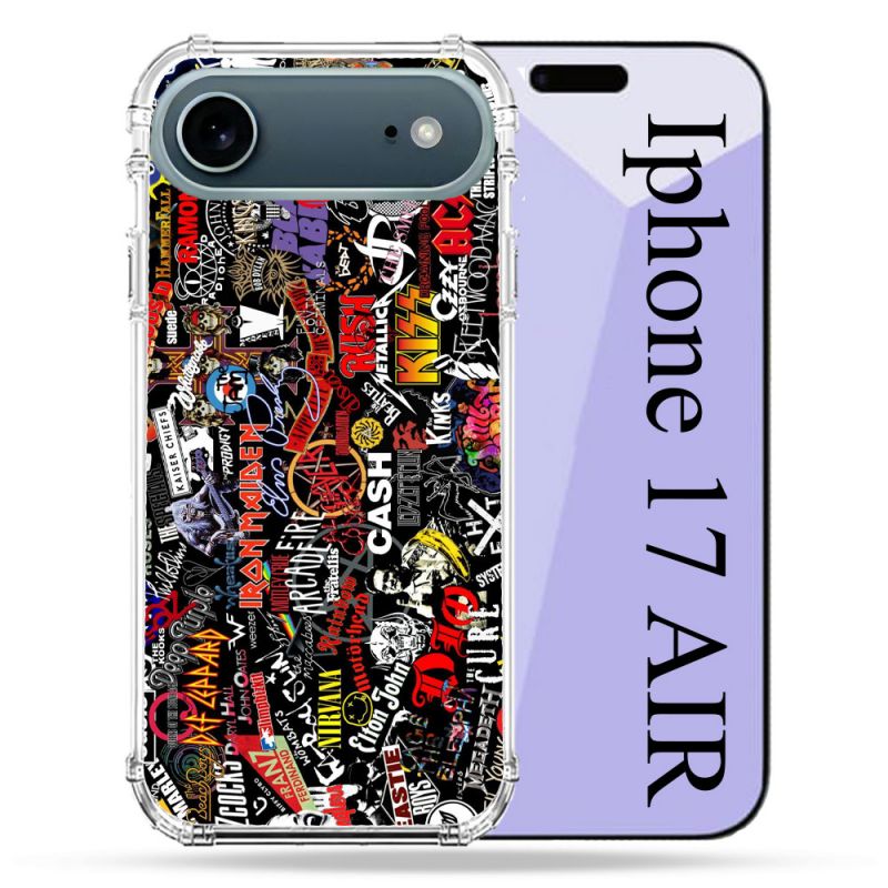 Coque Renforcée Magsafe Pour Iphone 17 Air Musique Rock Groupe
