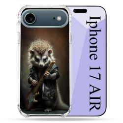 Coque Renforcée Magsafe Pour Iphone 17 Air Musique Rock Herisson