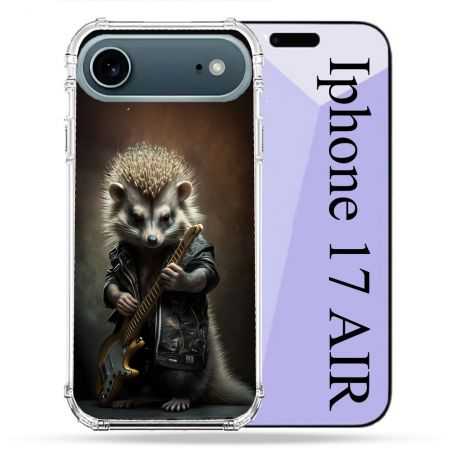 Coque Renforcée Magsafe Pour Iphone 17 Air Musique Rock Herisson