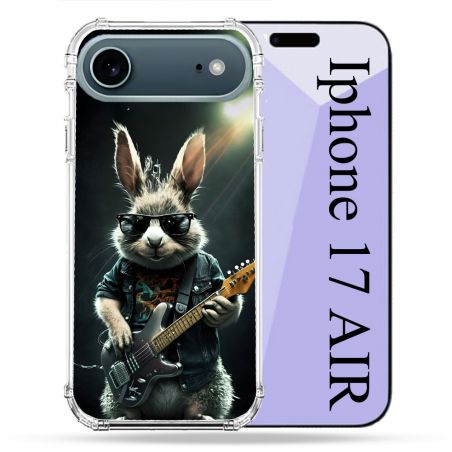 Coque Renforcée Magsafe Pour Iphone 17 Air Musique Rock Lapin