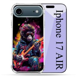Coque Renforcée Magsafe Pour Iphone 17 Air Musique Rock Singe