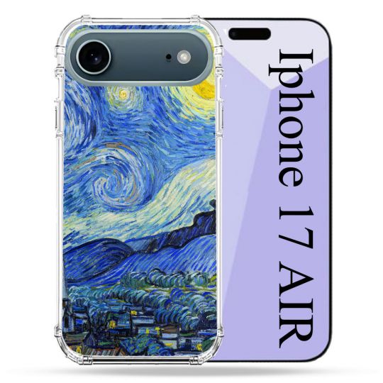 Coque Renforcée Magsafe Pour Iphone 17 Air Peinture La nuit étoilée