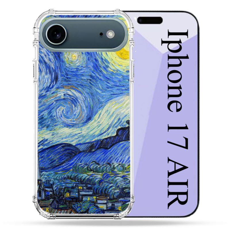 Coque Renforcée Magsafe Pour Iphone 17 Air Peinture La nuit étoilée