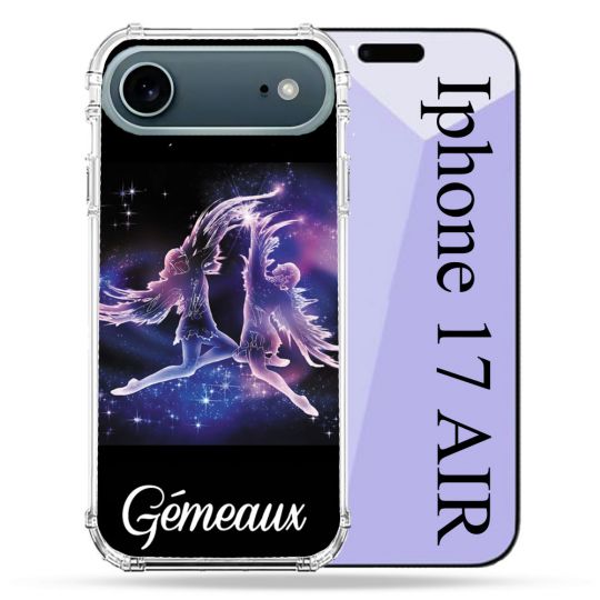 Coque Renforcée Magsafe Pour Iphone 17 Air Signe Zodiaque 2 Gémeaux