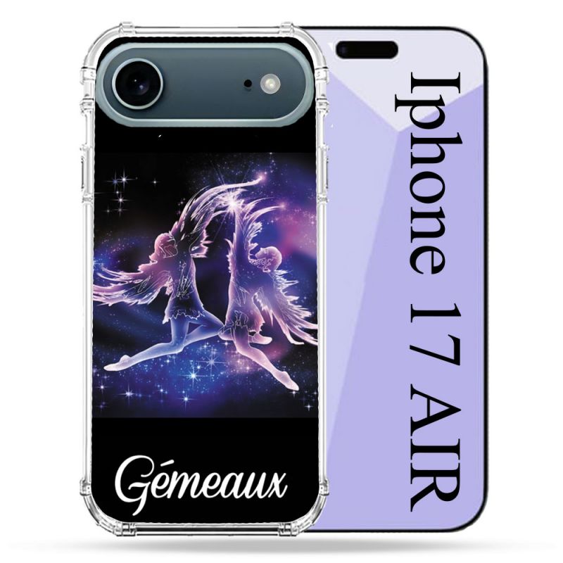 Coque Renforcée Magsafe Pour Iphone 17 Air Signe Zodiaque 2 Gémeaux