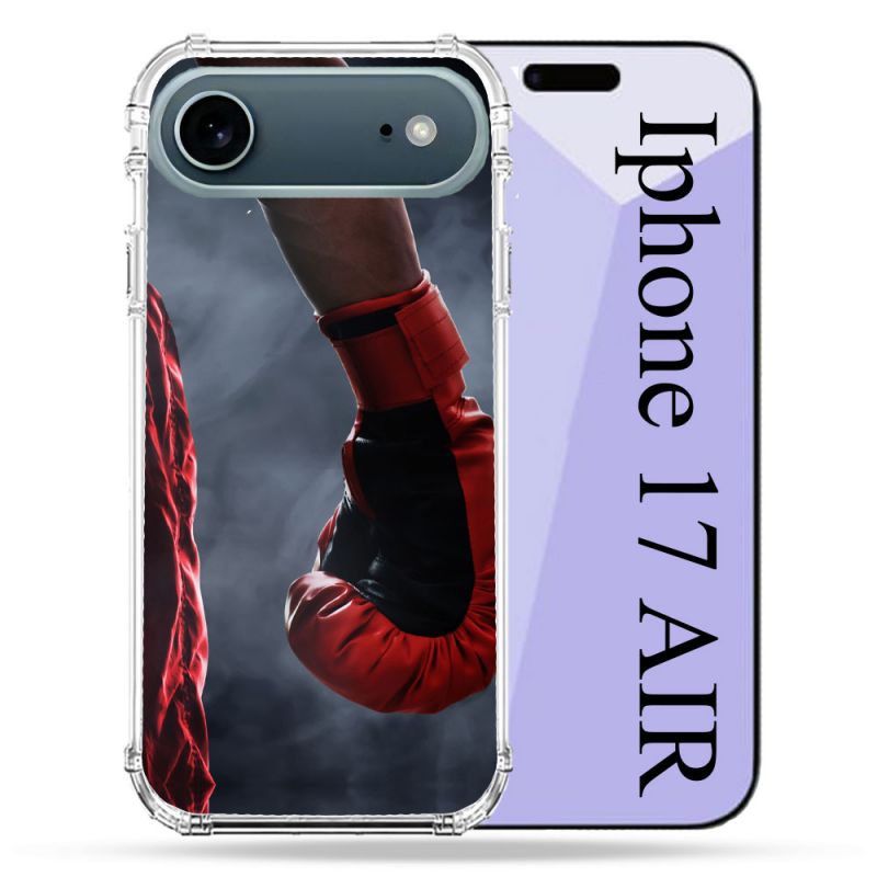 Coque Renforcée Magsafe Pour Iphone 17 Air Sport Boxe Gant Rouge