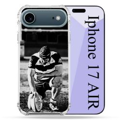 Coque Renforcée Magsafe Pour Iphone 17 Air Sport Rugby Noir Blanc
