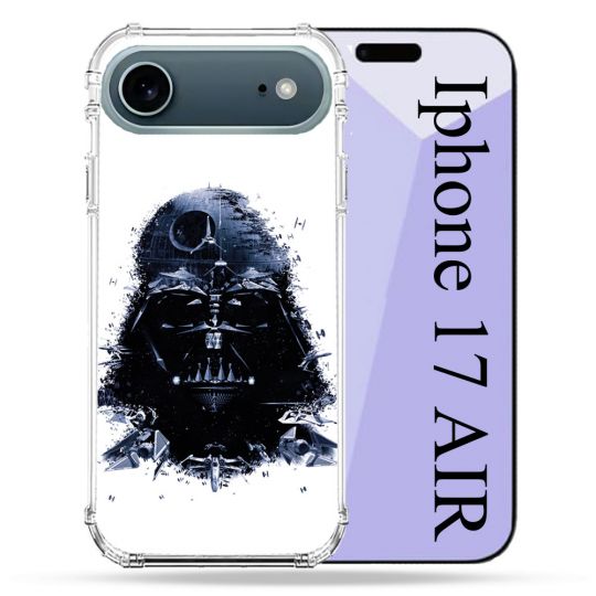 Coque Renforcée Magsafe Pour Iphone 17 Air Star Wars - Dark Vador Blanc