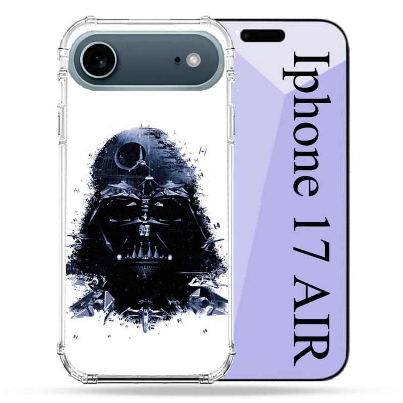 Coque Renforcée Magsafe Pour Iphone 17 Air Star Wars - Dark Vador Blanc