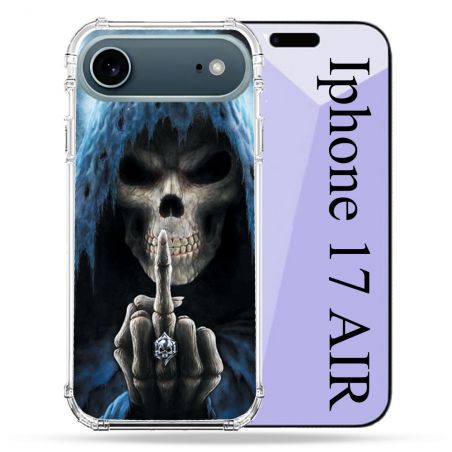 Coque Renforcée Magsafe Pour Iphone 17 Air Tete de Mort Doigt