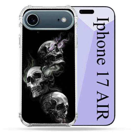 Coque Renforcée Magsafe Pour Iphone 17 Air Tete de Mort Triple