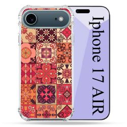 Coque Renforcée Magsafe Pour Iphone 17 Air Texture Carreau Ciment Rouge