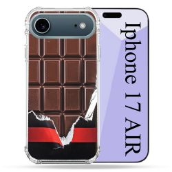 Coque Renforcée Magsafe Pour Iphone 17 Air Texture Trompe Oeil Chocolat