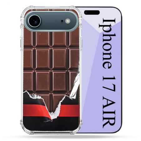 Coque Renforcée Magsafe Pour Iphone 17 Air Texture Trompe Oeil Chocolat