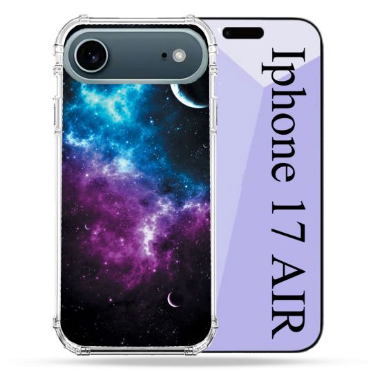 Coque Renforcée Magsafe Pour Iphone 17 Air Univers Bleu Violet