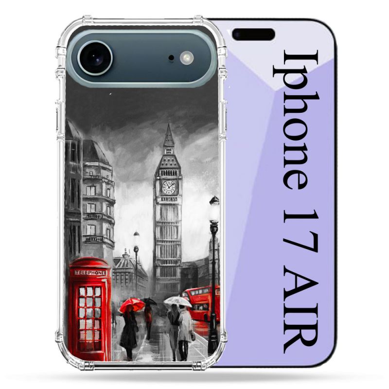 Coque Renforcée Magsafe Pour Iphone 17 Air Voyage Angleterre Londres Vintage