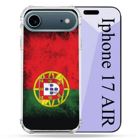 Coque Renforcée Magsafe Pour Iphone 17 Air Voyage Portugal Drapeau