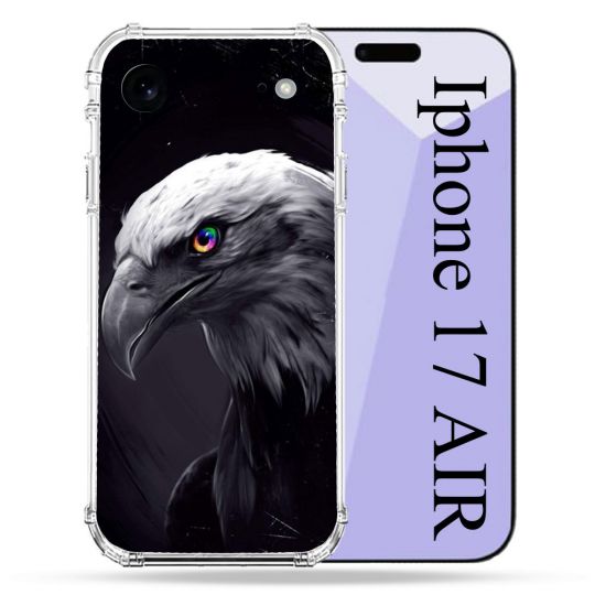 Coque Renforcée Pour Iphone 17 Air Animal Aigle Royal Noir