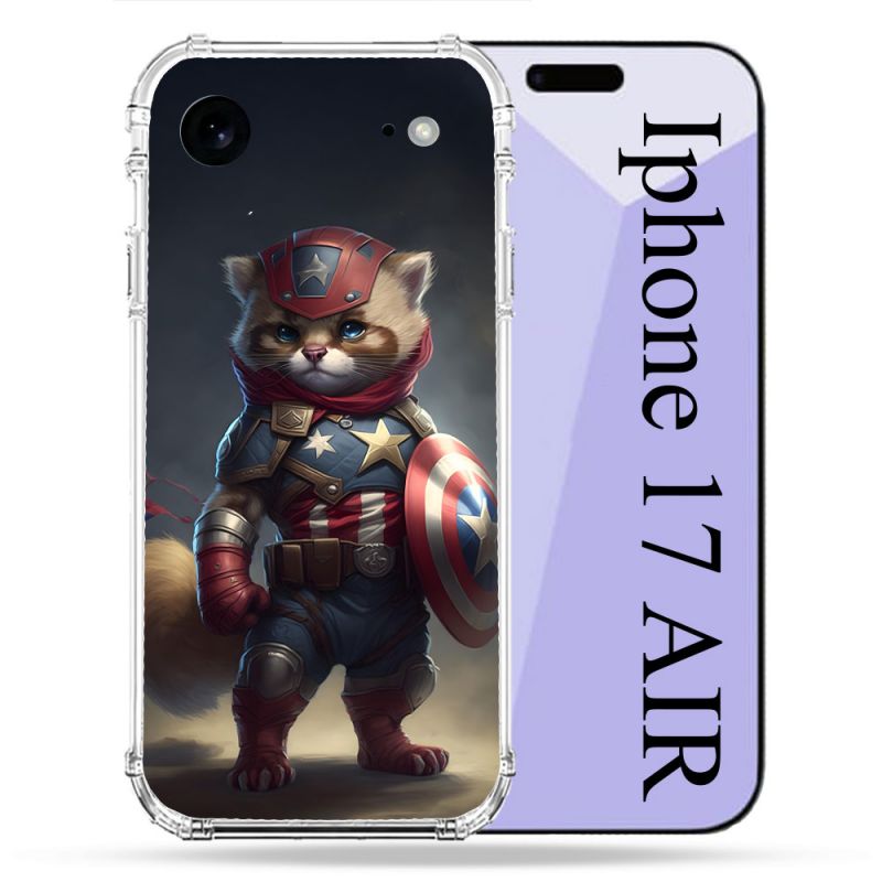 Coque Renforcée Pour Iphone 17 Air Animal Chat America