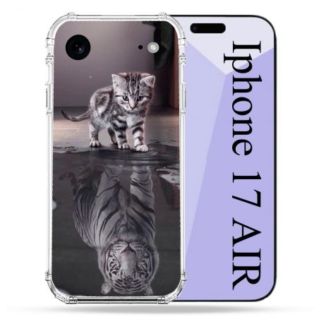 Coque Renforcée Pour Iphone 17 Air Animal Chat Reflet