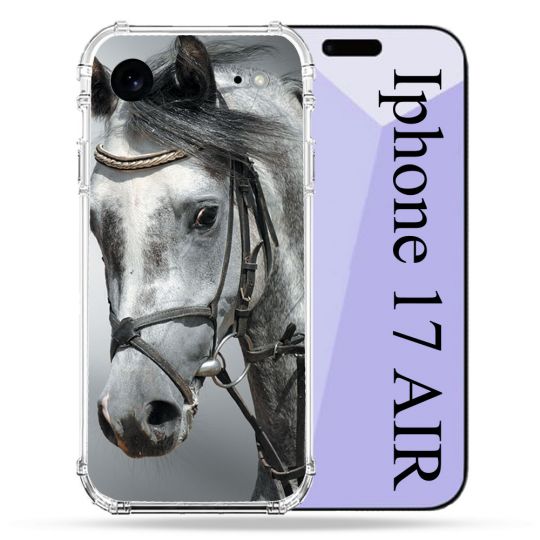 Coque Renforcée Pour Iphone 17 Air Animal Cheval Blanc
