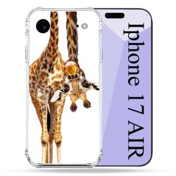 Coque Renforcée Pour Iphone 17 Air Animal Girafe Blanche
