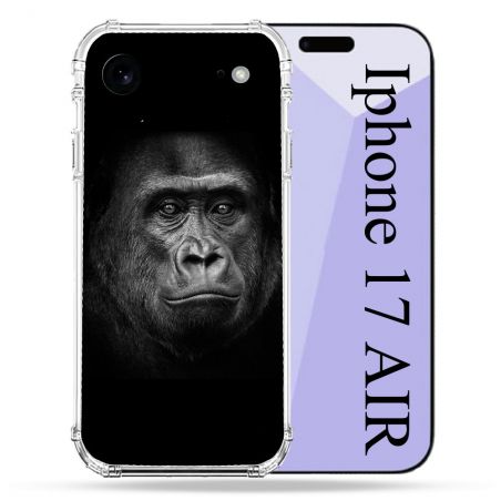 Coque Renforcée Pour Iphone 17 Air Animal Gorille Noir