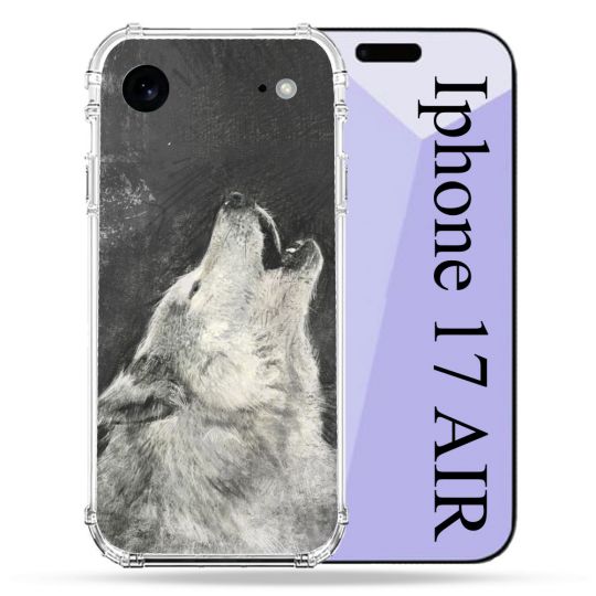 Coque Renforcée Pour Iphone 17 Air Animal Loup Hurlement