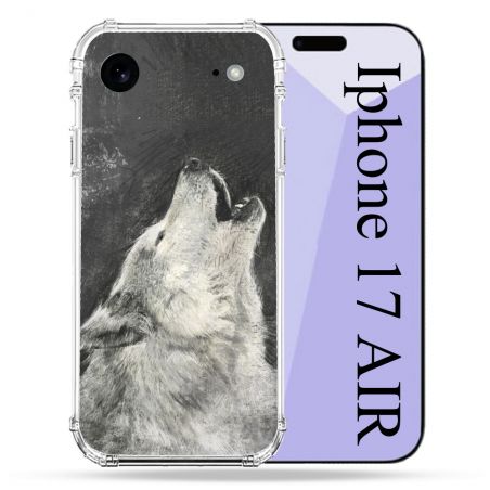 Coque Renforcée Pour Iphone 17 Air Animal Loup Hurlement
