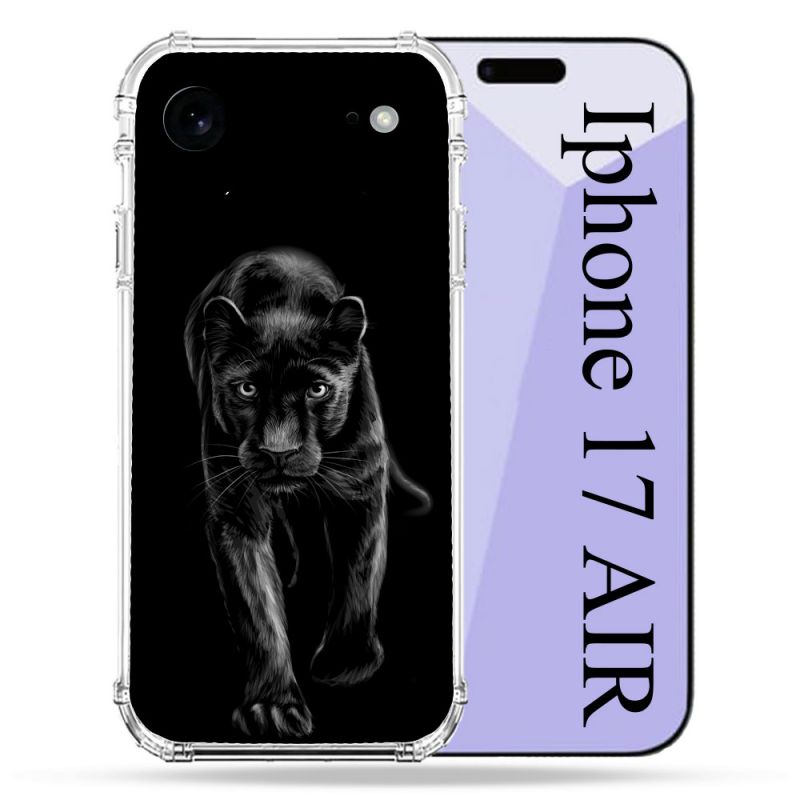 Coque Renforcée Pour Iphone 17 Air Animal Panthère Noire
