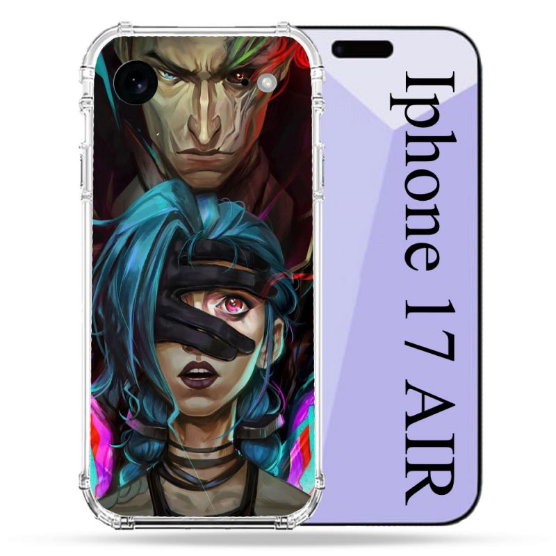 Coque Renforcée Pour Iphone 17 Air Arcane Jinx Bleu