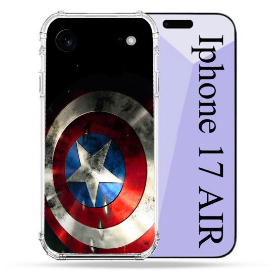 Coque Renforcée Pour Iphone 17 Air Captain America Bouclier