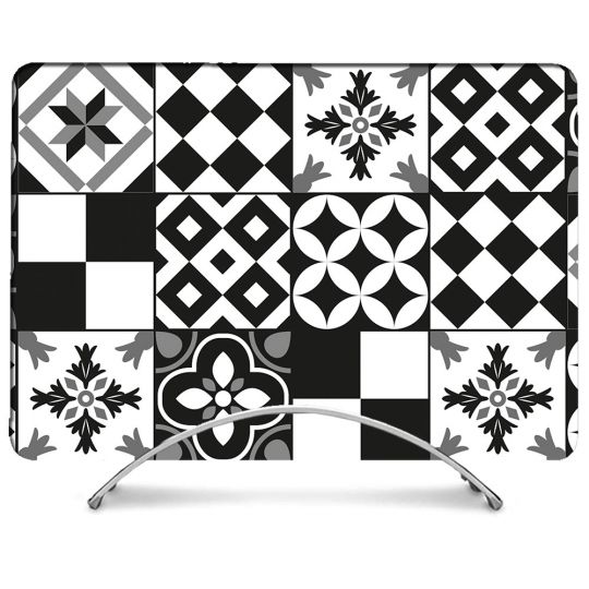 Coque Intégrale Pour MacBook Pro M4 16 Pouces Texture Carreau Ciment Noir