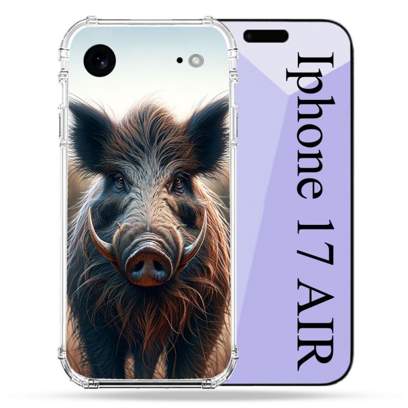 Coque Renforcée Pour Iphone 17 Air Chasse Sanglier Attaque